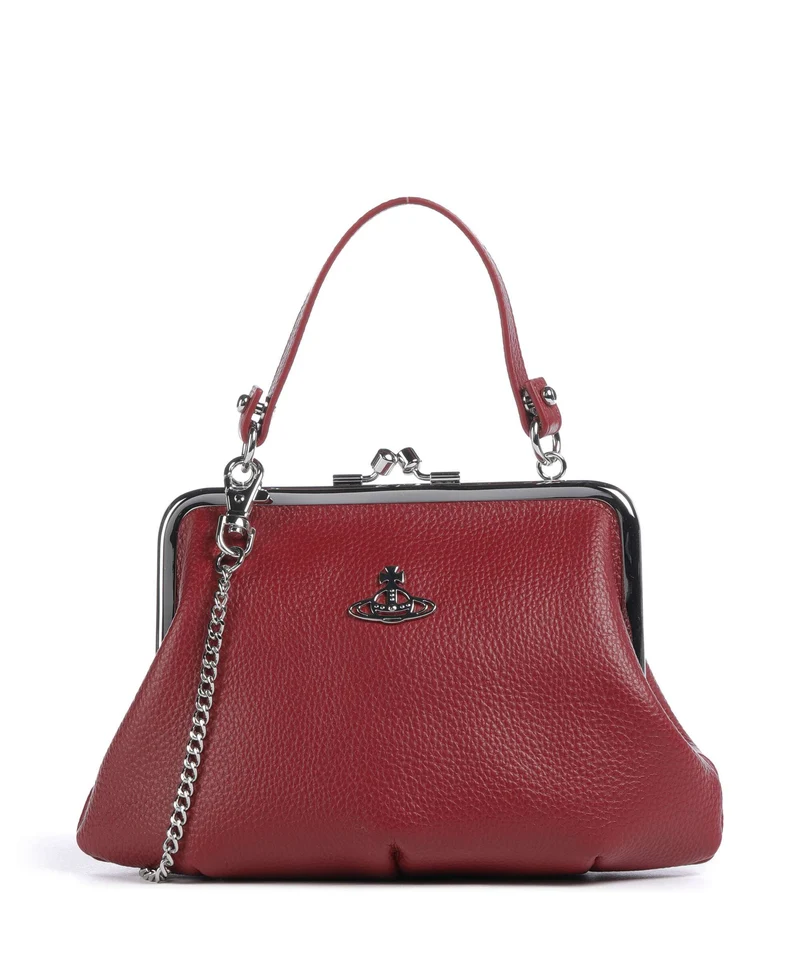 Vivienne Westwood Granny Frame Grain Crossover väska red