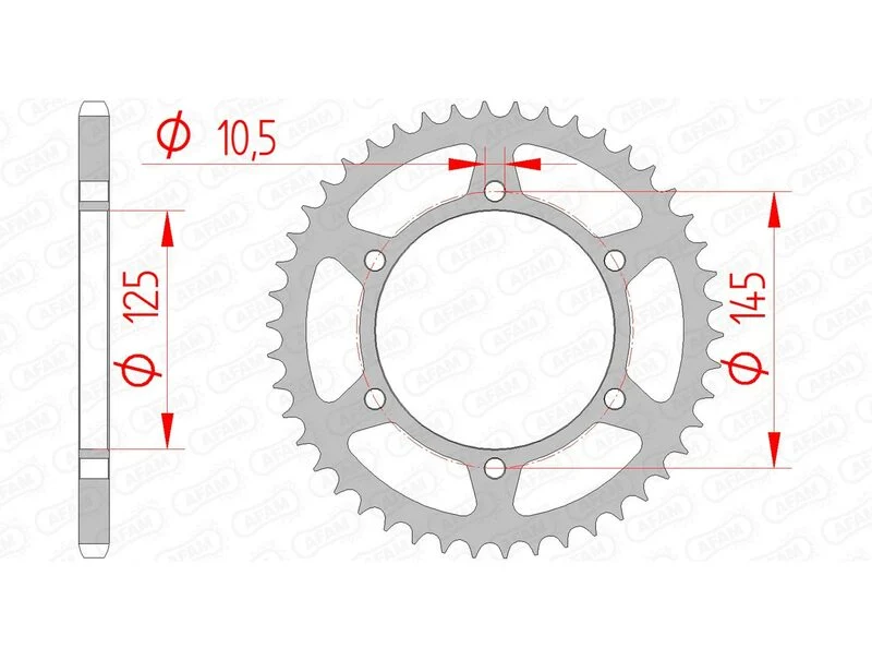 AFAM Steel Standard Rear Sprocket 12305 - 520 12305-47