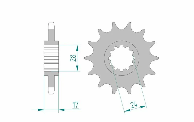AFAM Steel Standard Front Sprocket 20515 - 525 20515-14