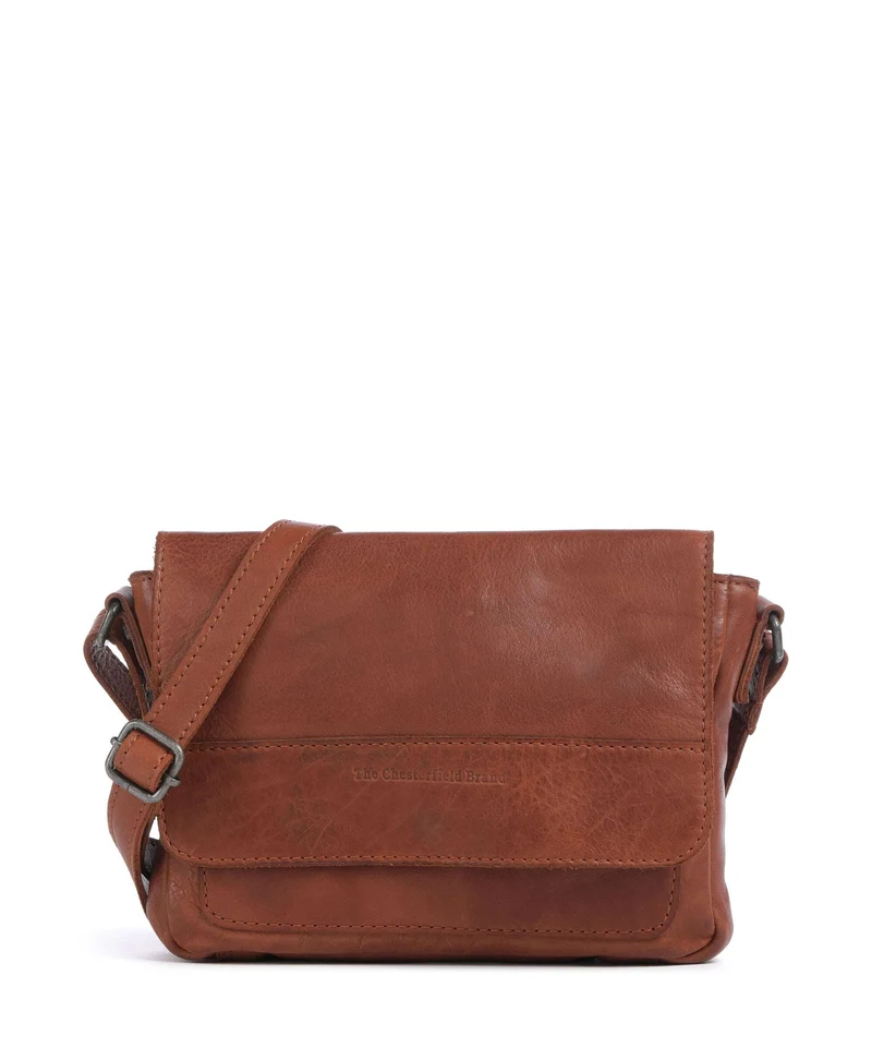 The Chesterfield Brand Washed Waxed Cow Ann Crossover väska cognac