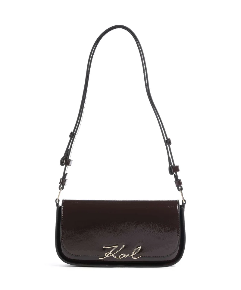 Karl Lagerfeld K/Signature Axelremsväska tobacco