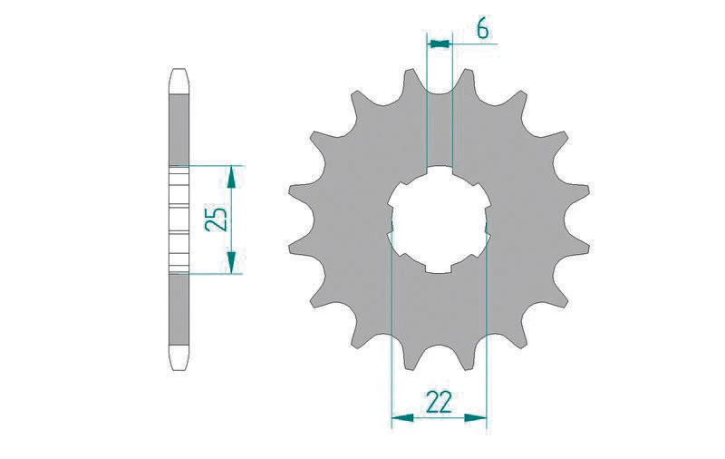 AFAM Steel Standard Front Sprocket 20100 - 420 20100-15