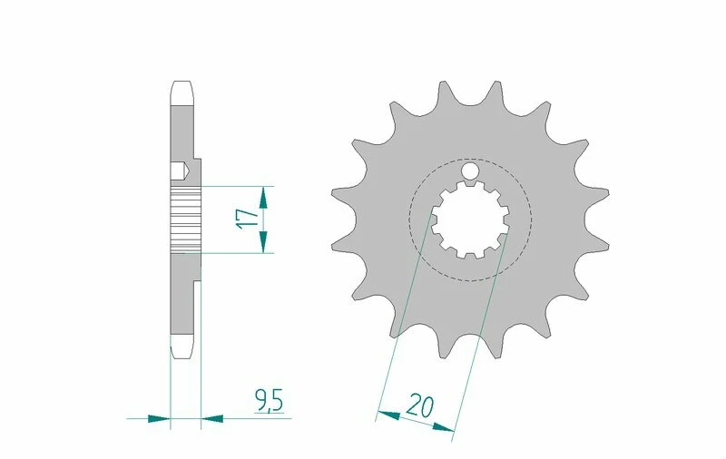 AFAM Steel Standard Front Sprocket 94202 - 428 94202-12