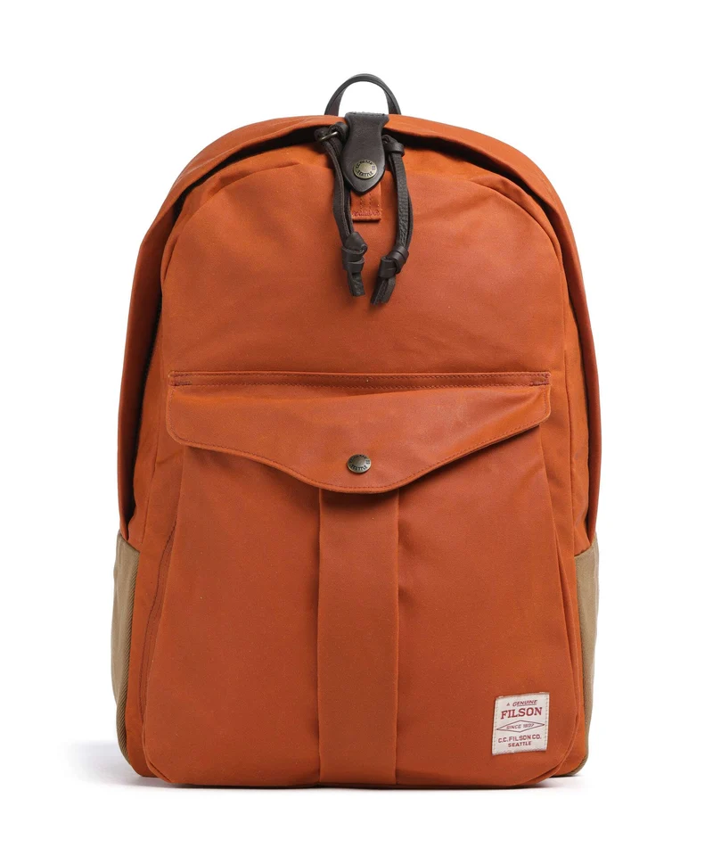 Filson Oil Finish Tin Cloth Journeyman Ryggsäck rust