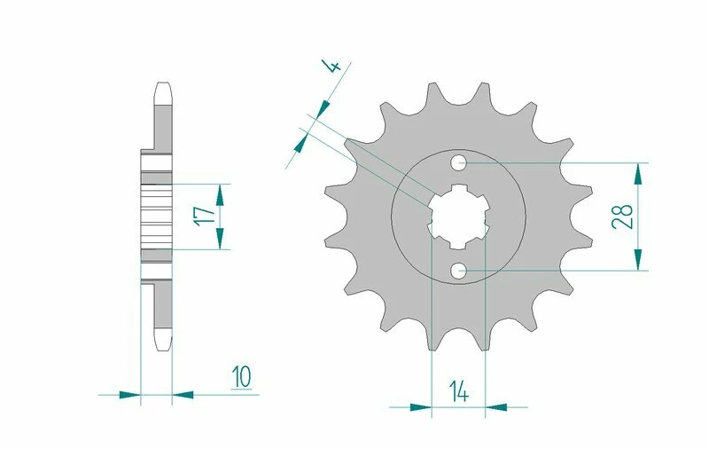 AFAM Steel Standard Front Sprocket 49100 - 420 49100-12