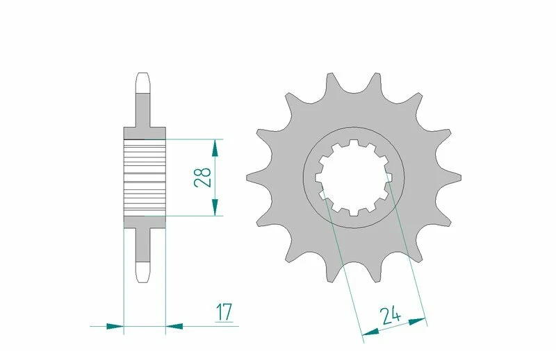 AFAM Steel Standard Front Sprocket 20516 - 520 20516-15