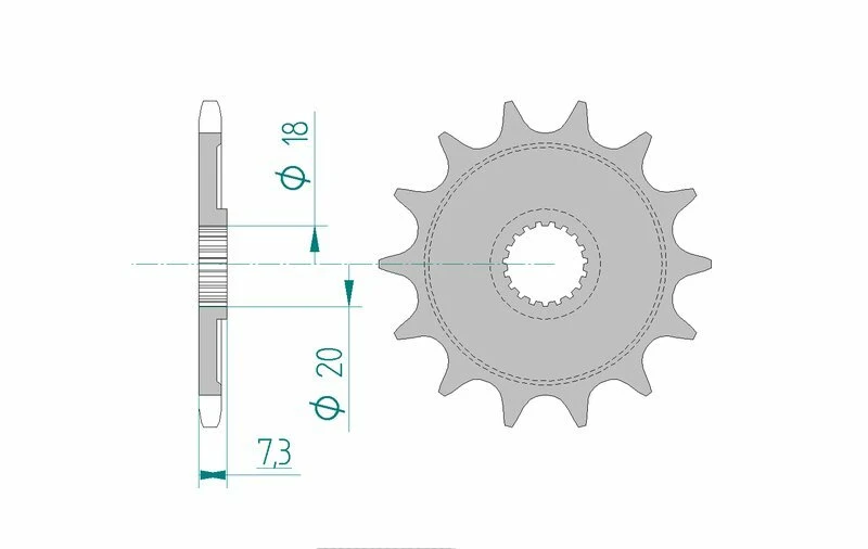 AFAM Steel Standard Front Sprocket 20206 - 520 20206-12