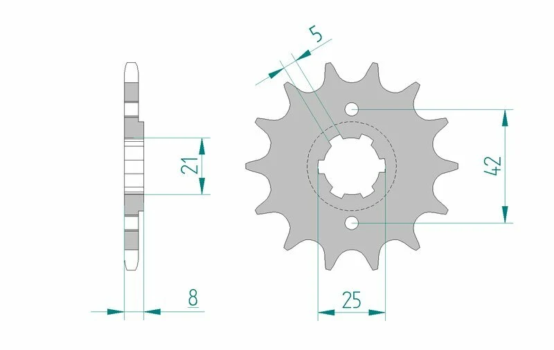 AFAM Steel Standard Front Sprocket 21502 - 520 21502-15