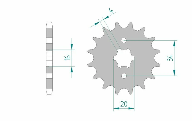 AFAM Steel Standard Front Sprocket 21200 - 428 21200-17
