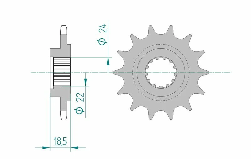 AFAM Steel Standard Front Sprocket 24603 - 520 24603-14