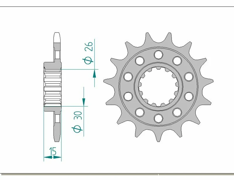 AFAM Steel Standard Front Sprocket 166801 - 520 166801-16