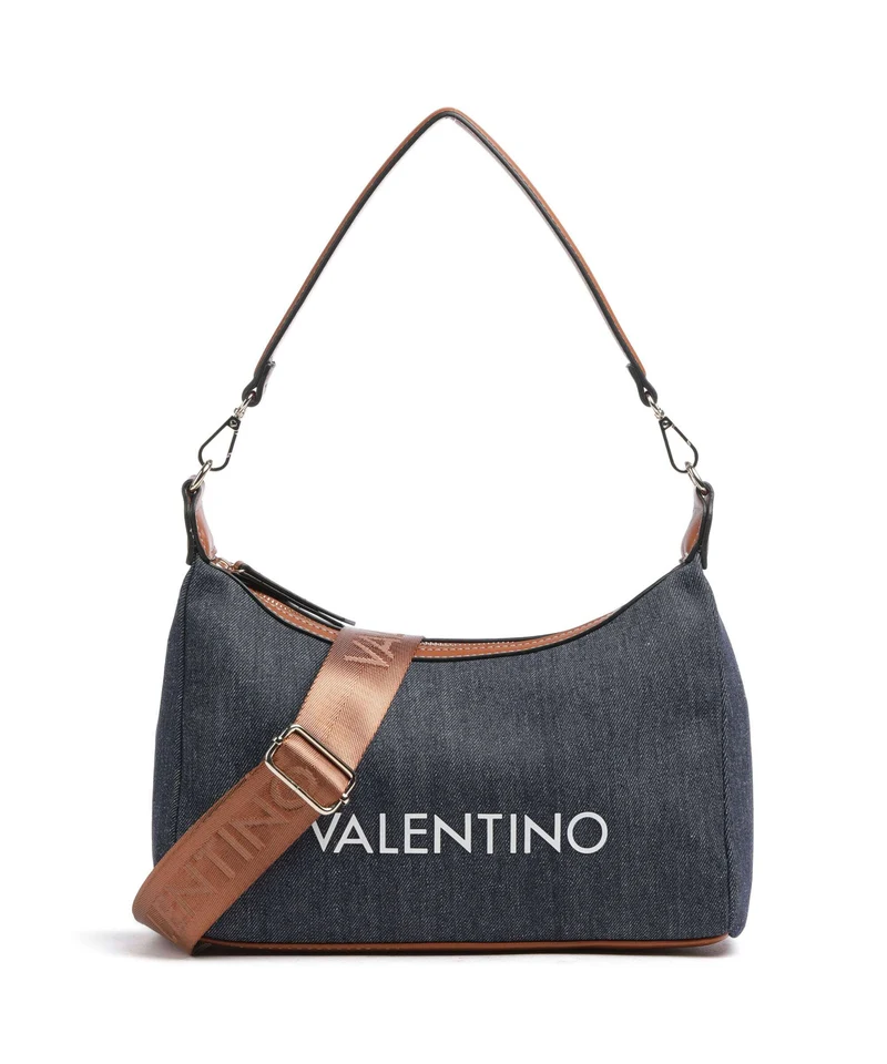 Valentino Bags Leith Axelremsväska denim/cuoio