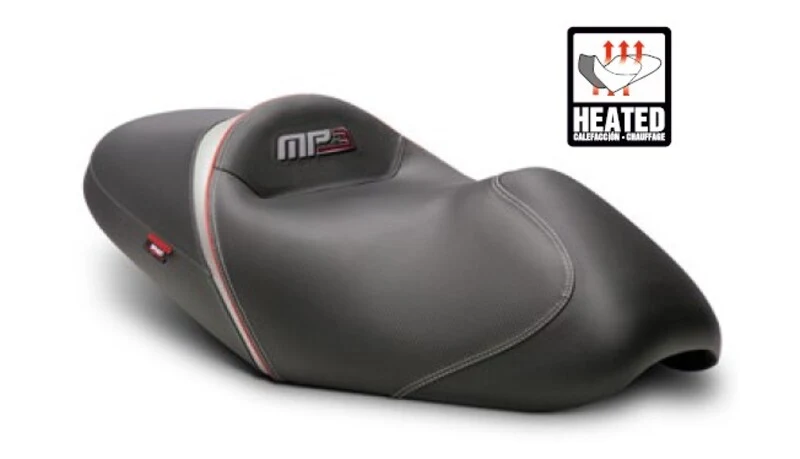SHAD Comfort Seat lack/Grey-Blue Seams - Piaggio MP3 SHV0M2320