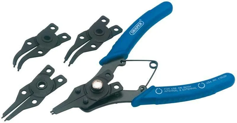 DRAPER Circlips® plier with interchangeable tips 19735.0