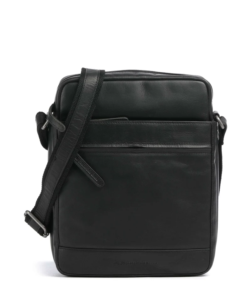 The Chesterfield Brand Wax Pull Up Cow Anzora Crossover väska black