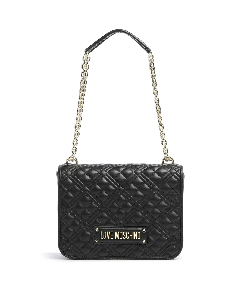 Love Moschino Quilted Axelremsväska nero