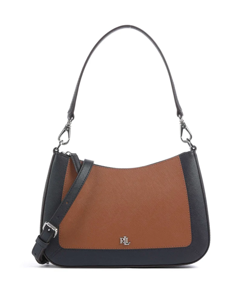 Lauren Ralph Lauren Danni 26 Axelremsväska lauren tan/lauren navy