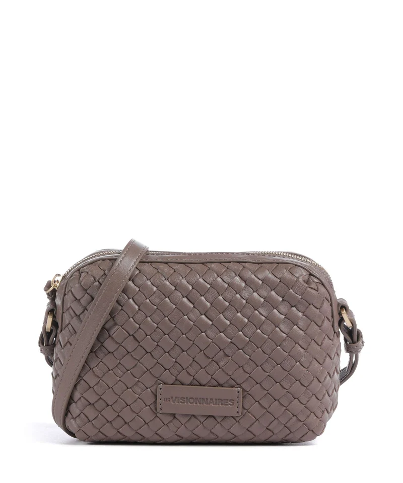Les Visionnaires Lynn Weave Silky Crossover väska taupe brown