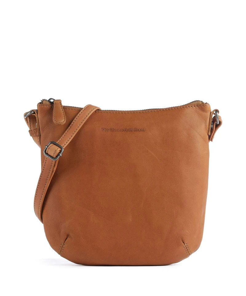 The Chesterfield Brand Wax Pull Up Cow Redding Crossover väska cognac