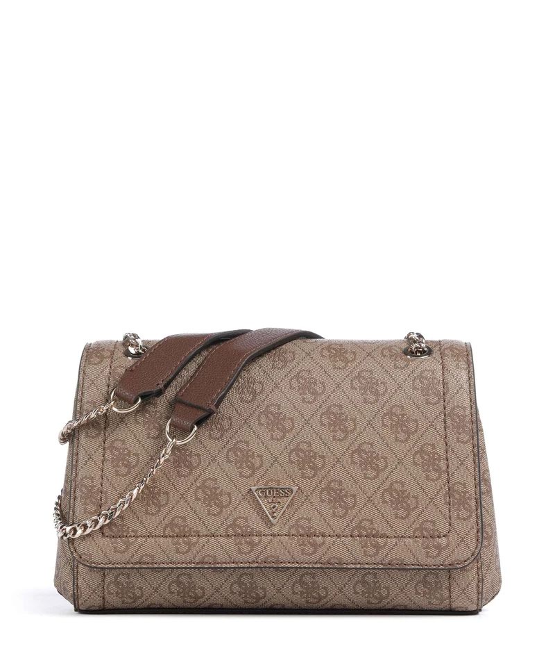 Guess Noelle Axelremsväska latte logo/brown
