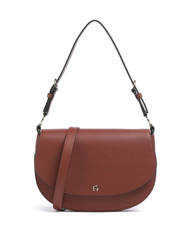 Aigner Delia S Axelremsväska dark cognac