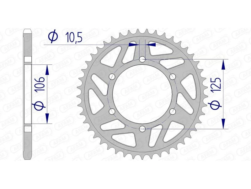 AFAM Aluminium Rear Sprocket 87606 - 520 87606-46
