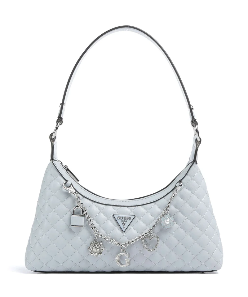 Guess Everlee Axelremsväska misty blue