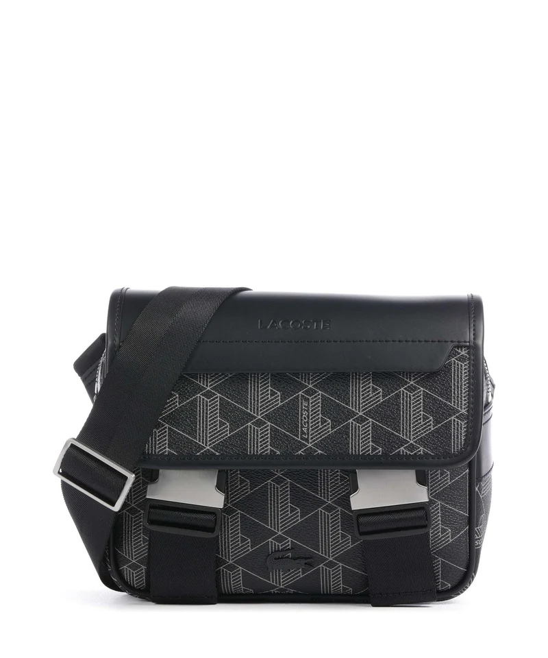 Lacoste The Blend Crossover väska monogram noir/gris