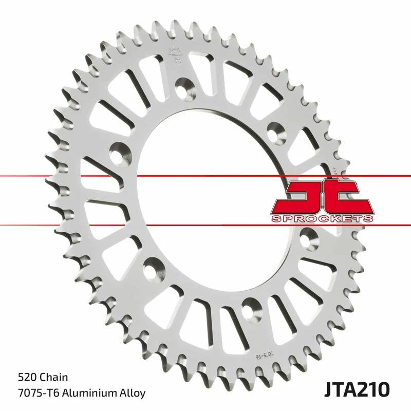 JT SPROCKETS Aluminium Ultra-Light Self-Cleaning Rear Sprocket 210 - 520 JTA210.44BLK