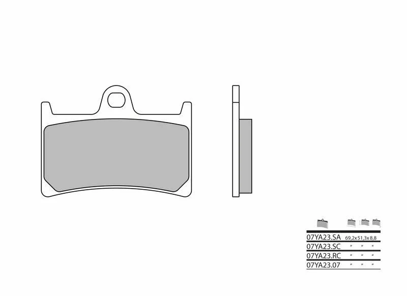 BREMBO Street Sintered Metal Brake pads - 07YA23SA 07YA23SA