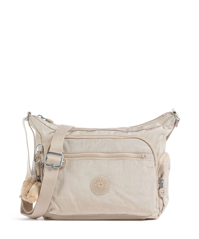 Kipling Basic Gabbie S Crossover väska sparkled beige