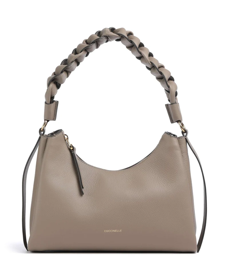 Coccinelle Boheme Grana Double Axelremsväska warm taupe/rosette