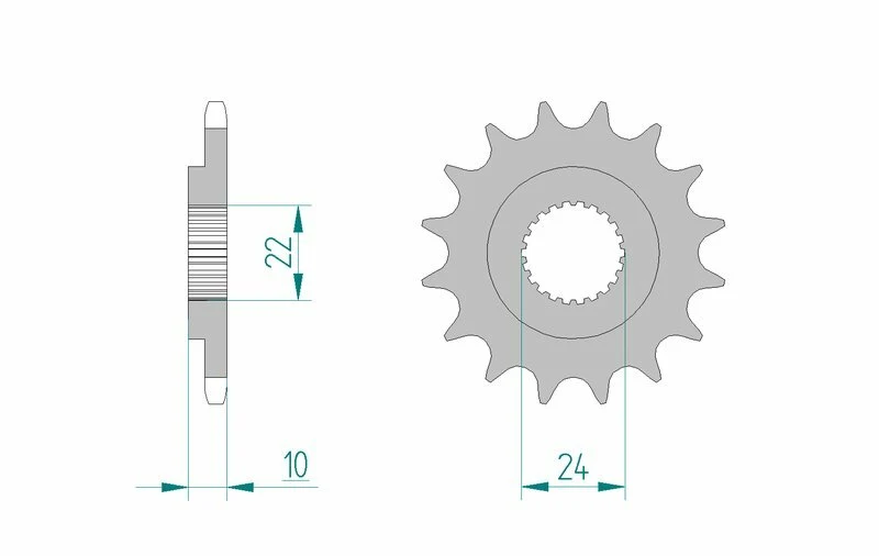AFAM Steel Standard Front Sprocket 61301 - 520 61301-14