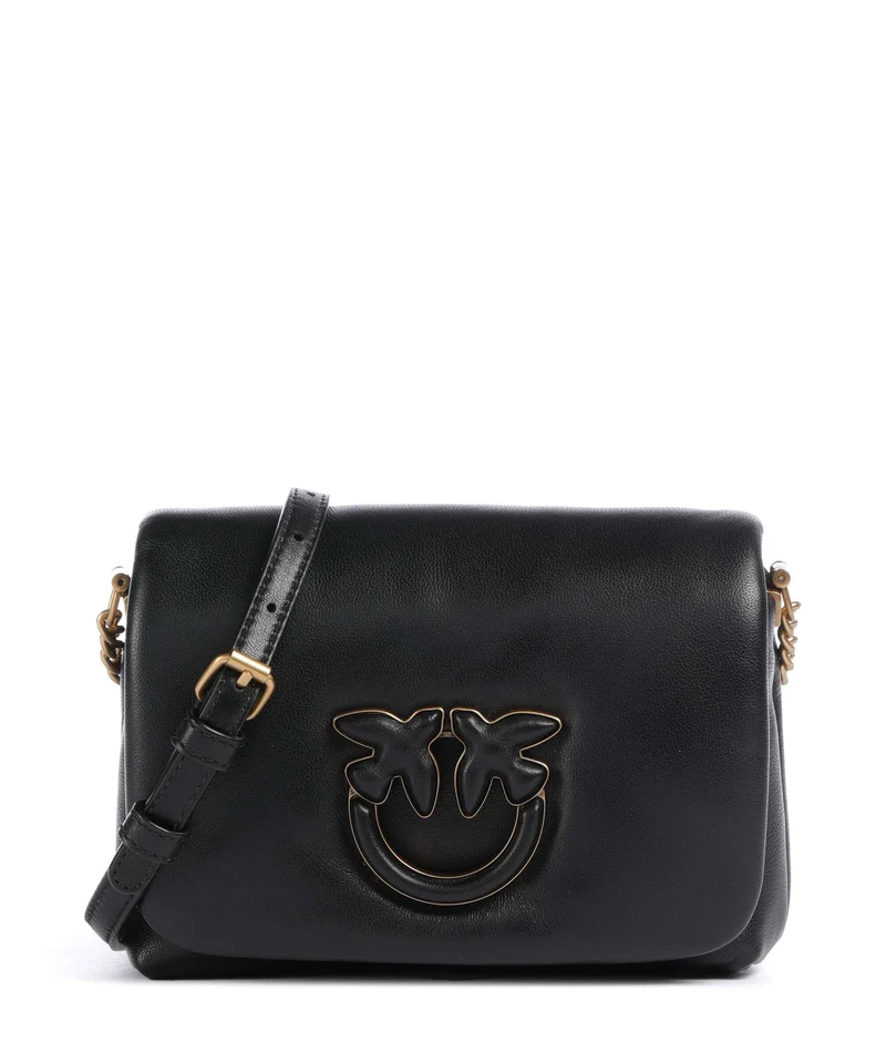 Pinko Love Click Puff Baby Crossover väska nero/antique gold