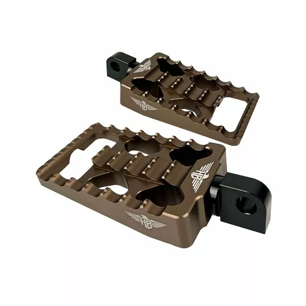 HEINZ BIKES FOOTPEGS MX V1 FL/XL/FXD ST CO HB-FPV1-MM-BRO