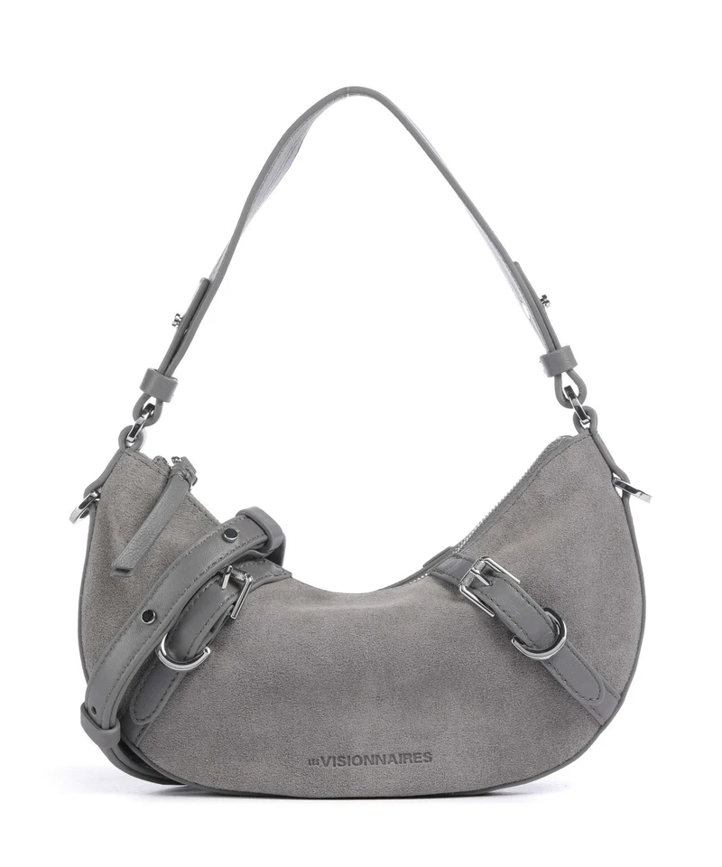 Les Visionnaires Enya Cozy Mini Axelremsväska titanium grey