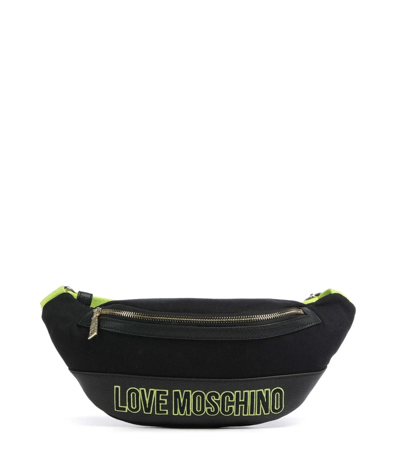 Love Moschino Free Time Midjeväska nero/lime