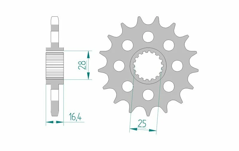 AFAM Steel Standard Front Sprocket 61800 - 525 61800-15