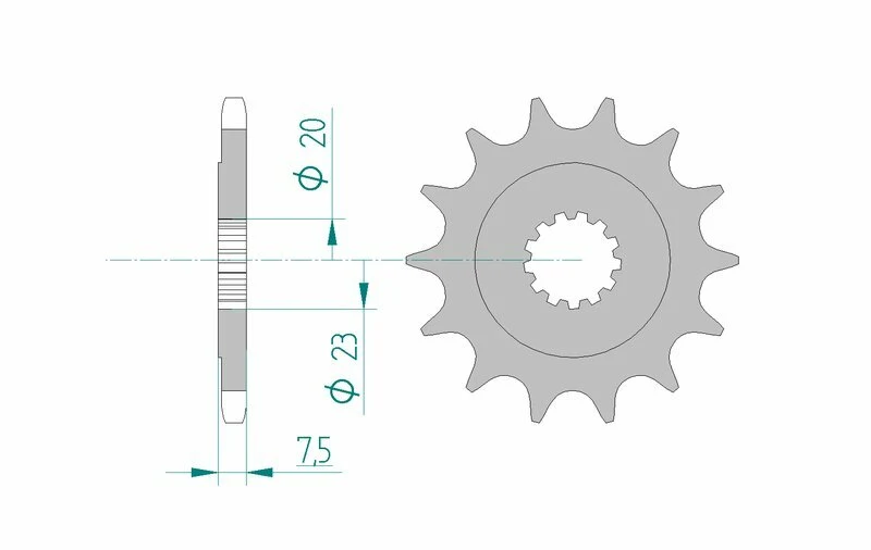 AFAM Steel Standard Front Sprocket 22401 - 520 22401-15