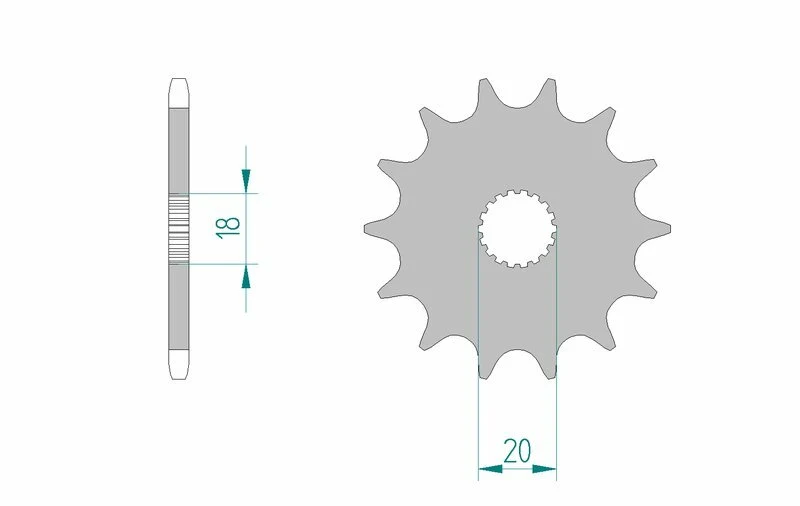 AFAM Steel Standard Front Sprocket 61300 - 520 61300-13
