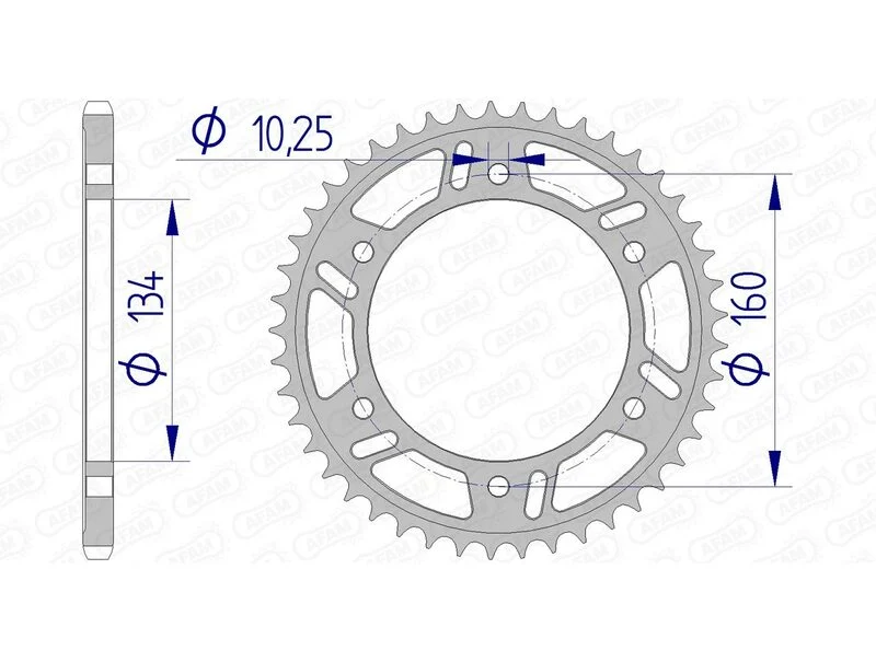 AFAM Aluminium Ultra-Light Rear Sprocket 11618 - 520 11618-47