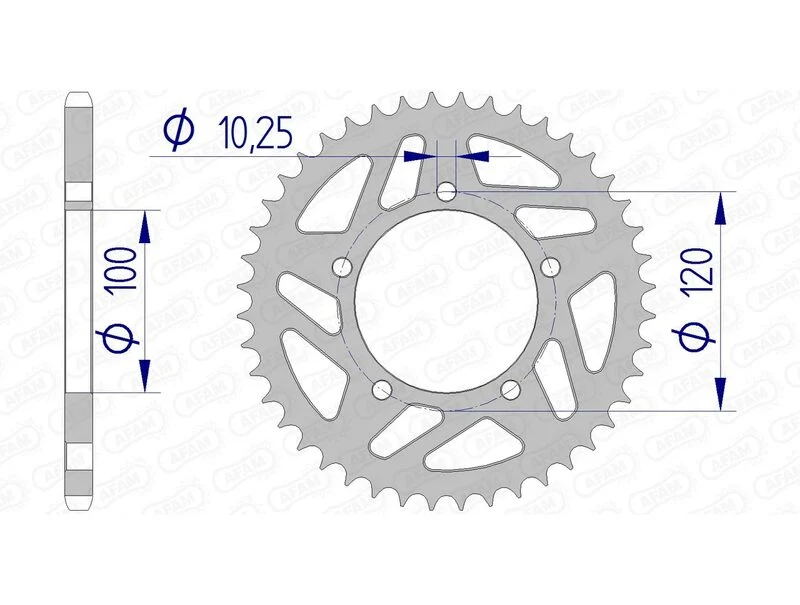 AFAM Aluminium Rear Sprocket 36801 - 520 36801-44