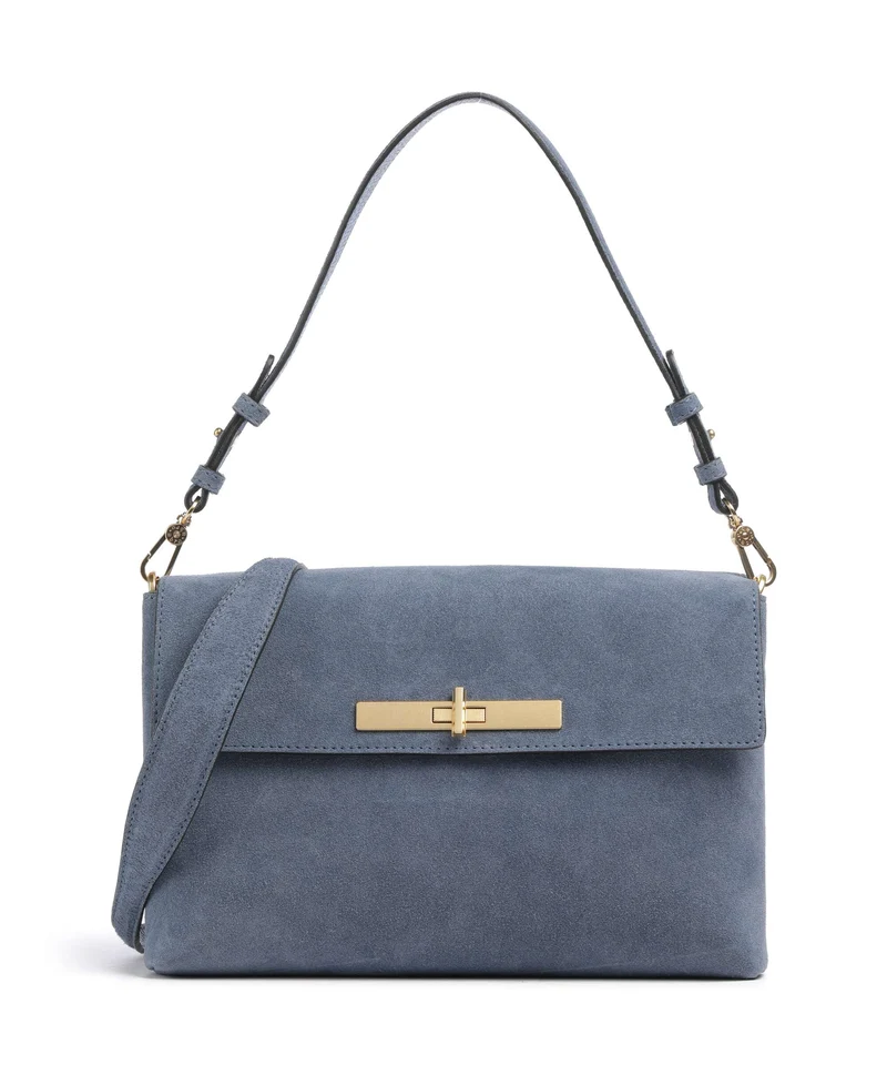 Abro Suede Twist Axelremsväska jeans