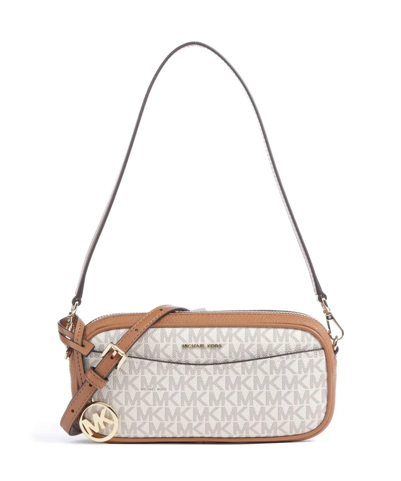 Michael Kors May Small Axelremsväska vanilla/acorn