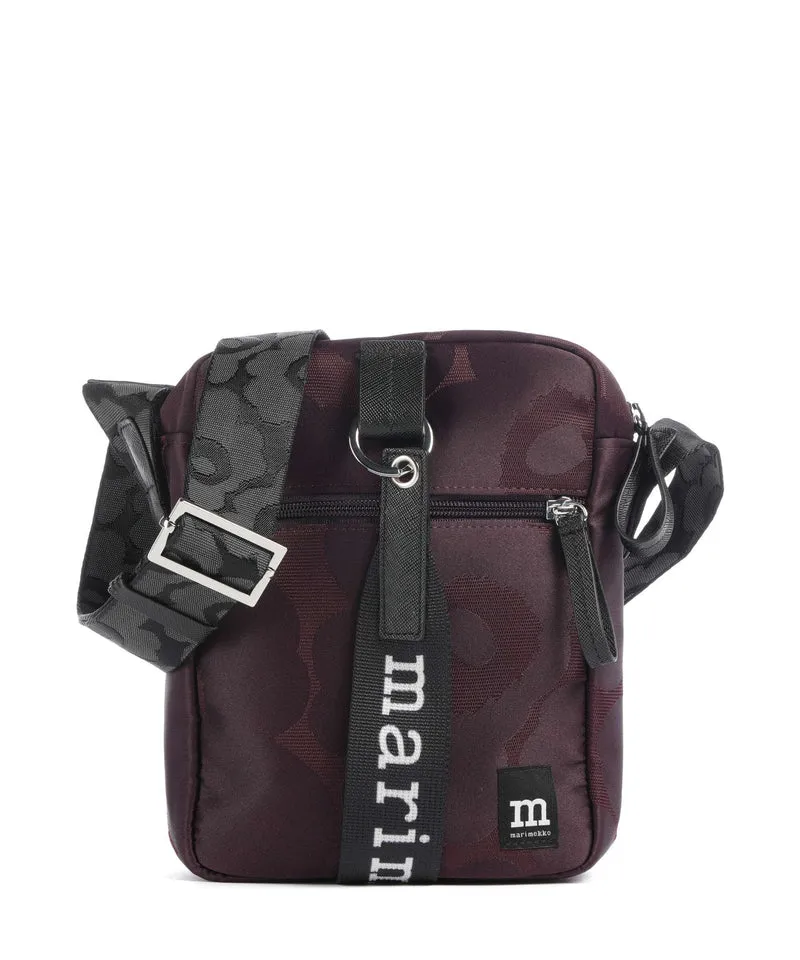 Marimekko Wear All Day Unikko Crossover väska wine red/dark wine