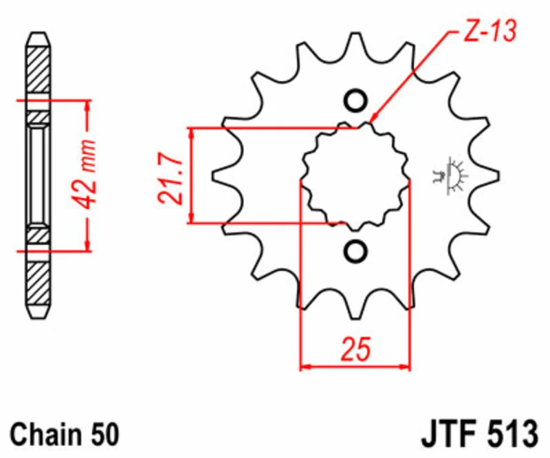 JT SPROCKETS Steel Standard Front Sprocket 513 - 530 JTF513.14