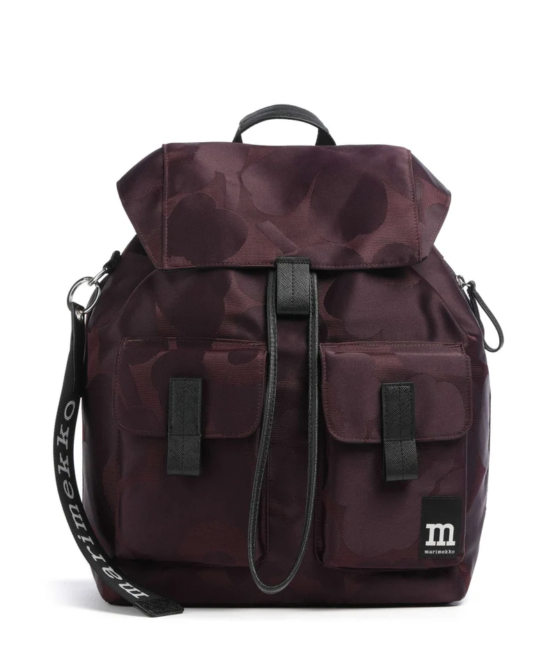 Marimekko Wear All Day L Unikko Ryggsäck wine red/dark wine