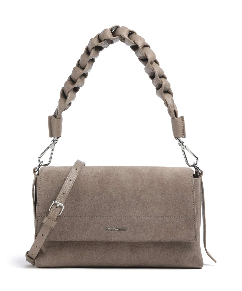 Coccinelle Boheme Suede Axelremsväska warm taupe