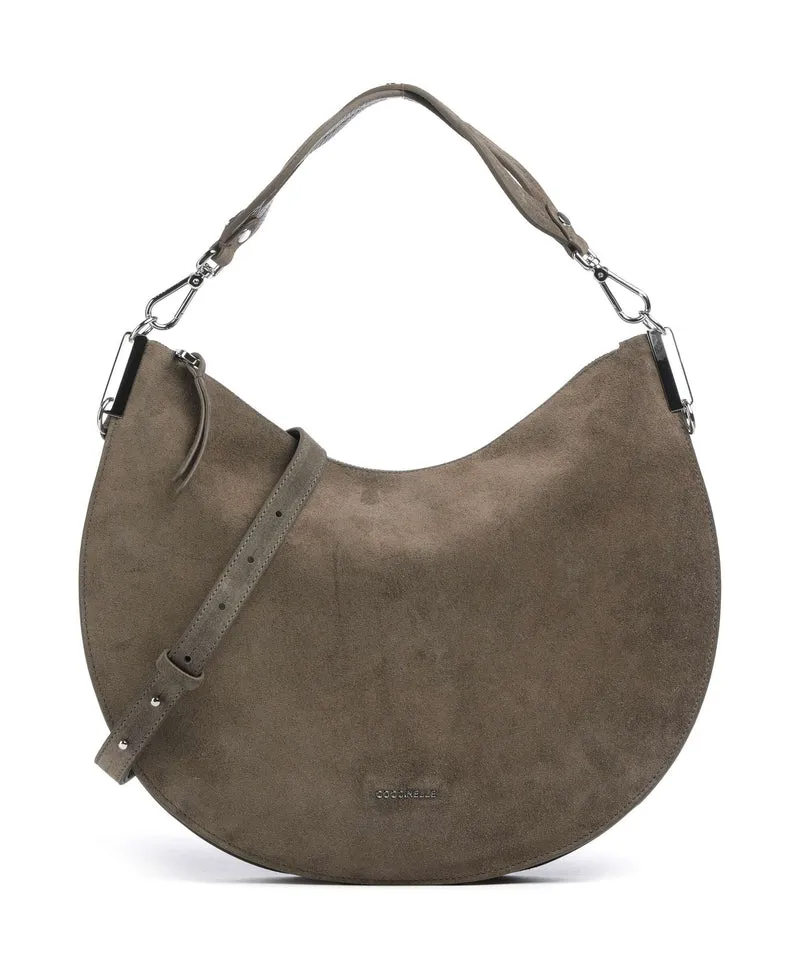 Coccinelle Sunup Suede Axelremsväska fango