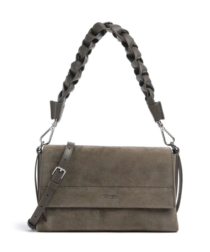 Coccinelle Boheme Suede Axelremsväska fango